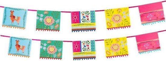Talking Tables Boho Lama Pompom Slinger - 4 meter - Multi