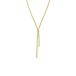 Lucardi Dames Stainless steel goldplated y-ketting - Ketting - Staal - Goudkleurig - 47 cm