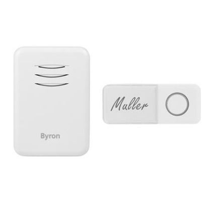 Byron DBY-22311NP Draadloze Deurbelset - Wit - 16 Melodieën - 150m Bereik