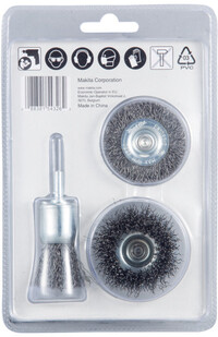Makita D-66070 - Borstelset - 3-delig