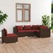 Maison Exclusive - Ensemble de salon 5 pièces pour le jardin avec coussins, en polyrotin, couleur marron