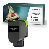 Evoke Lexmark 71B20K0 Zwart Compatibele Toner 3000 Pagina's