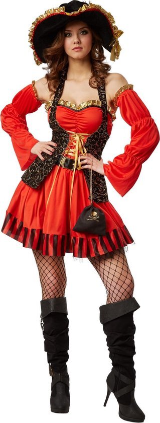 Tectake dressforfun - Vrouwenkostuum sexy zeeroversbruid L - verkleedkleding kostuum halloween verkleden feestkleding carnavalskleding carnaval feestkledij partykleding - 301781