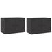 Syfax Tv-meubelen 2 st 67x39x44 cm staal zwart