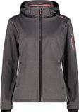 CMP Dames wandeljack met capuchon, fleece, grijs/roze, XXS
