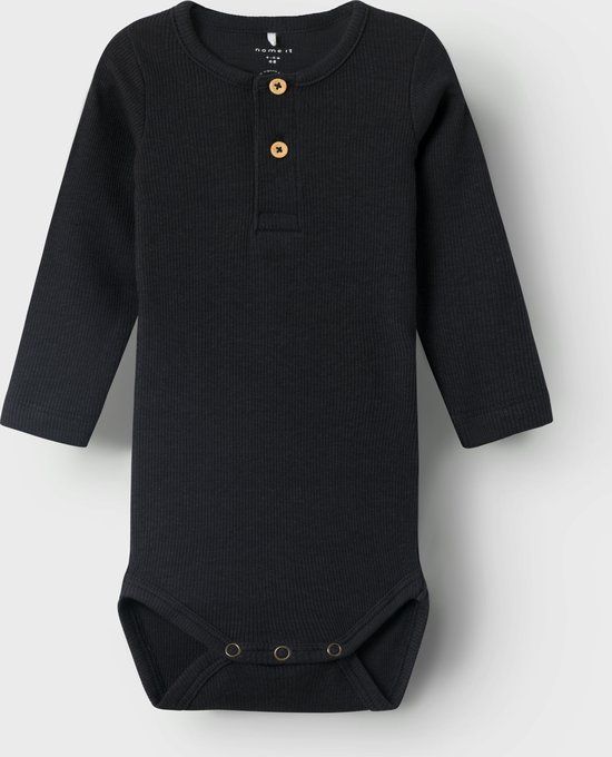 Name It Romper Kab Button Black - Baby - Maat 68 - Unisex