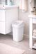 Poubelle, poubelle, poubelle de maquillage pour la salle de bain, avec couvercle à charnière, 10 litres, blanc