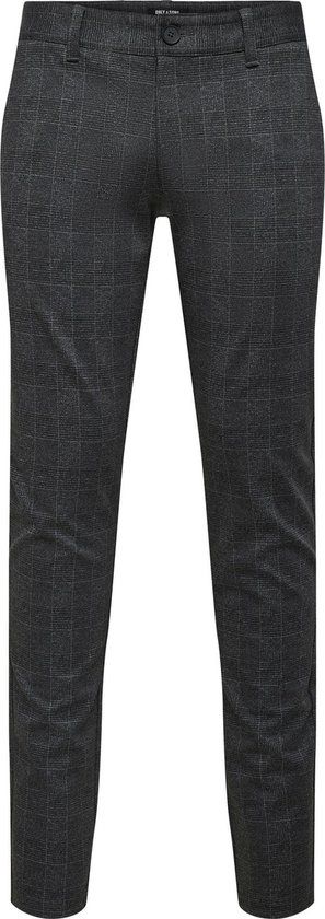 ONLY & SONS ONSMARK Checks Broek - Zwart - Heren - Maat W34/L30