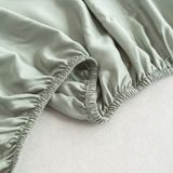 Boomba Bamboo Bamboe hoeslaken Sage Green lichtgroen 80x220 cm
