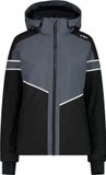 CMP Damesjas met capuchon en ritssluiting, zwart, L