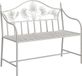 vidaXL Tuinbank Antiek Wit 104 x 52,5 x 89 cm Staal