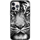 Apple iPhone 12 Versterkt hoesje met sublimatie bedrukking, compatibel met Tigre blanc et noir