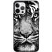 Apple iPhone 12 Versterkt hoesje met sublimatie bedrukking, compatibel met Tigre blanc et noir