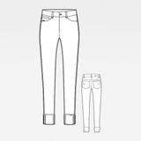 G-Star Noxer Straight Dames Jeans Pitch Black