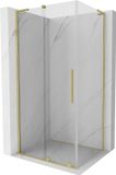 Mexen Velar L cabine de douche porte coulissante 110 x 90 cm, transparent, or brossé