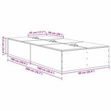 vidaXL Cadre de lit de rangement Chêne noir 90 x 200 cm