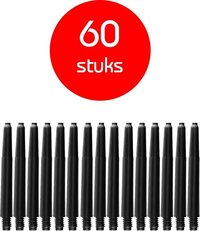 Merkloos / Sans marque Darts Shafts Set - 60 Pieces - Black - Nylon - Inbetween