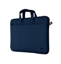 Trust Bologna - Sacoche pour ordinateur portable 14 pouces - PET recyclé - Compartiment rembourré pour ordinateur portable - Bandoulière - Bleu