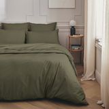 Kussensloop Essix - Première - Effen rolkussensloop van perkal katoen 43x190 cm Groen
