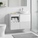 Maison Exclusive Armoire de salle de bain exclusive, finition blanche brillante, dimensions 30 x 41 x 50 cm, en matériau composite bois