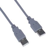 PremiumCord USB 2.0 High Speed kabel M/M 5m, A-stekker naar A-stekker, USB-verbindingskabel voor HDD enz., dubbel afgeschermd, AWG28, kleur grijs, lengte 5 m, ku2aa5
