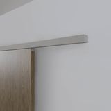 Xperta rail 4m - alu - wand z. vloerpl. - Dubbele deur - Deurdikte 50-55mm - Dubbele softclose - inbouw manual fix