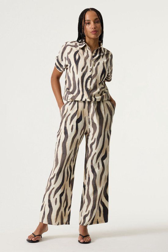 Garcia Q260113 Dames Loose Fit Broek Wit