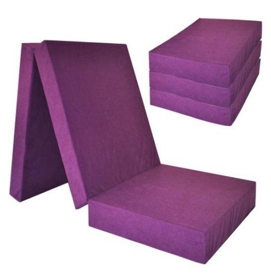 Viking Choice Logeermatras - Extra Dik - Violet - 195x80x15cm - Opvouwbaar