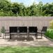 Maison Exclusive - Ensemble de jardin extérieur, 9 pièces, avec coussins, en polyrotin et acier