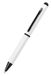 Unlinne Hexagon Stylus Ballpoint Pen, White, Aluminum, Blue Ink, Touchpen Tip, 1 Piece
