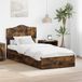 Maison Exclusive - Lit de rangement, chêne fumé, 70 x 190 cm, fibre de bois
