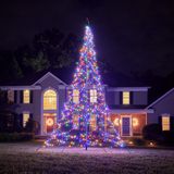 Fairybell vlaggenmast kerstboom - 600 cm - 1.200 gekleurde ledlampjes - exclusief vlaggenmast