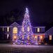 Fairybell vlaggenmast kerstboom - 600 cm - 1.200 gekleurde ledlampjes - exclusief vlaggenmast