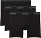 Calvin Klein Boxer Brief 3pk Lv00nb4394 Black W/ Heavenly Iris Logo/black W Mannen Maat - S