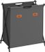 Songmics Panier à linge - 115 litres - 2 compartiments - gris