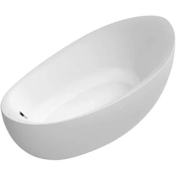 Villeroy & Boch Aveo new generation kunststof bad quaryl ovaal 190x95x44.3cm incl. voorgemonteerde afvoer en overloop mat wit UBQ194AVE9W1VRW