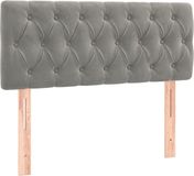 vidaXL Hoofdbord 90x7x78/88 cm fluweel lichtgrijs