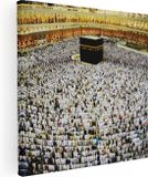 Artaza Canvas Schilderij Zwarte Steen in Mekka - 80x80 - Canvas Print