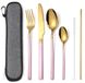 Portable Cutlery Set for 1 Person, Stainless Steel with Case