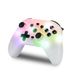NK Draadloze afstandsbediening met RGB-led, verstelbaar, switch/pc/Android/iOS, turbo-functie, macro-instellingen, bluetooth, 6 assen, 4 vibratiemodi, wit (smartphonehouder)