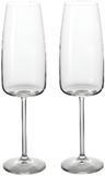 MasterChef Champagneglazen 340 ml – 2 Stuks – Kristallijnglas – Champagne Glazen met Steel – Vaatwasserbestendig