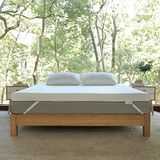 Novilla Topper, 90 x 190, matrasoplegger voor eenpersoonsbed, traagschuim, 5 cm, topperstof, uitstekend ademend vermogen, 4 elastische hoeken, hoes, gemiddelde hardheid, ademend, wit