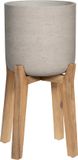 Pottery Pots Plantenbak Charlie XL (Feet High) - Ø40cm x H67cm - Indoor en Outdoor - Grey Washed
