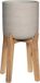 Pottery Pots Plantenbak Charlie XL (Feet High) - Ø40cm x H67cm - Indoor en Outdoor - Grey Washed