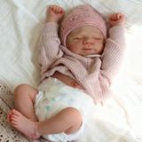 Reborn-pop, 48 cm, fait main, lavable, vinyle, poupée fille