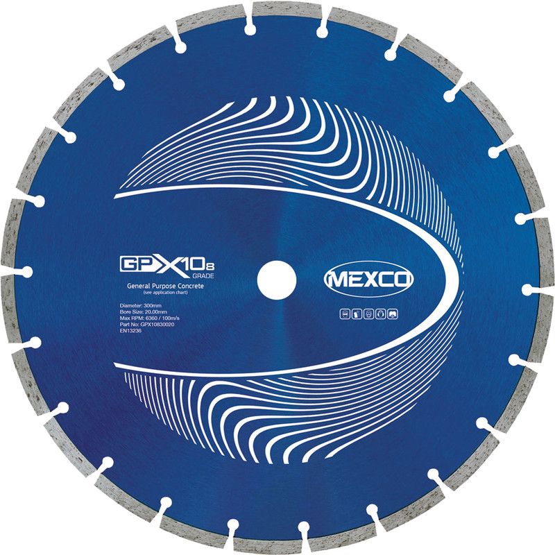 Mexco diamantschijf universeel 300x20x2,0mm