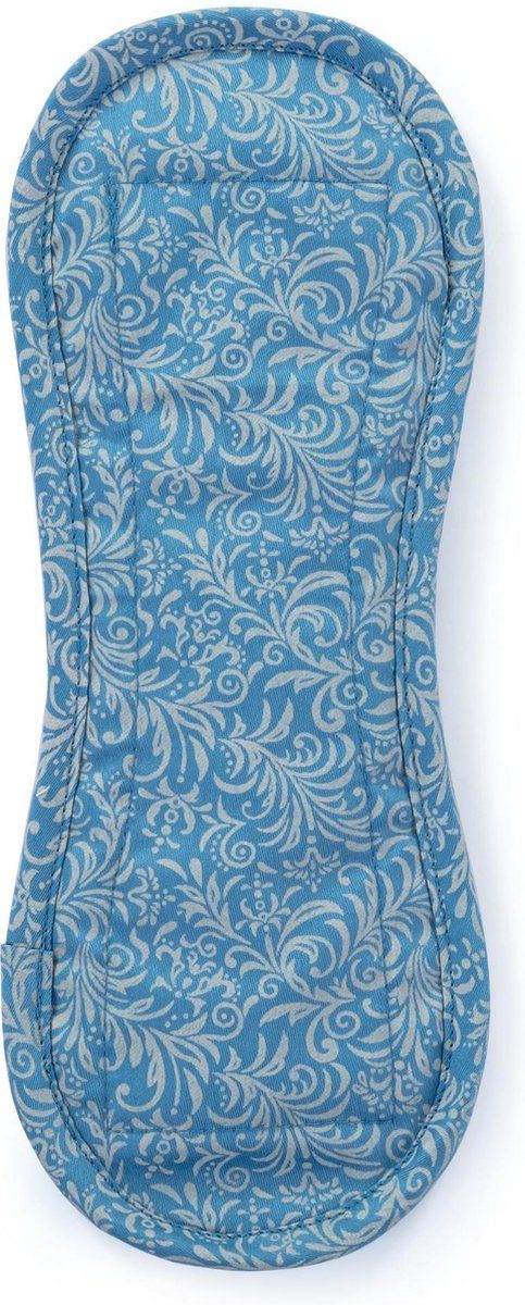 Bamboolik bio katoen wasbare inlegkruisjes met klittenband - 3 stuks - blauw grijs