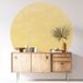 Sticker Mural Rond - Couleur Tendance - Diamètre 50 cm - Adhésif + Protection Brillante