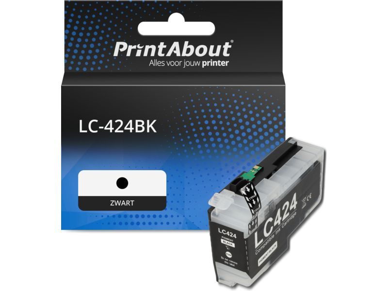 PrintAbout Inktcartridge LC-424BK Zwart
