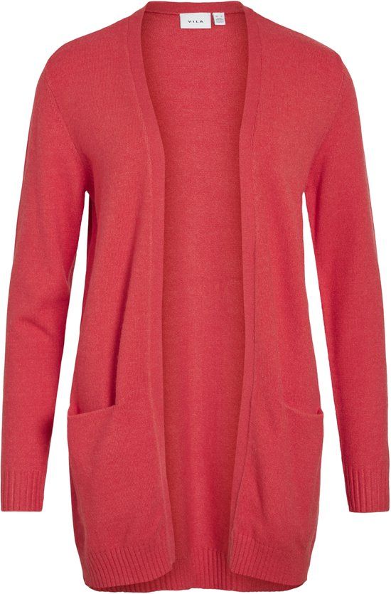 Viril VILA - VIRIL OPEN L/S KNIT CARDIGAN - NOOS Dames Vest - Hibiscus - XXL